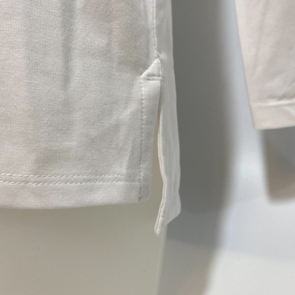 Cuts Clothing Long Sleeve Henley Split Hem T-Shirt - Picture 4 of 4